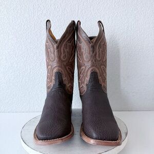 NEW Rod Patrick Mens Cowboy Boots Size 14.5A Brown Shark Western Square Toe $495